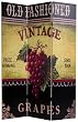 Unique Vinyard 3 Three Panel Room Divider - 6ft. Wine Grapes Fruit Crate Art Print Image Printed Folding Floor Screen