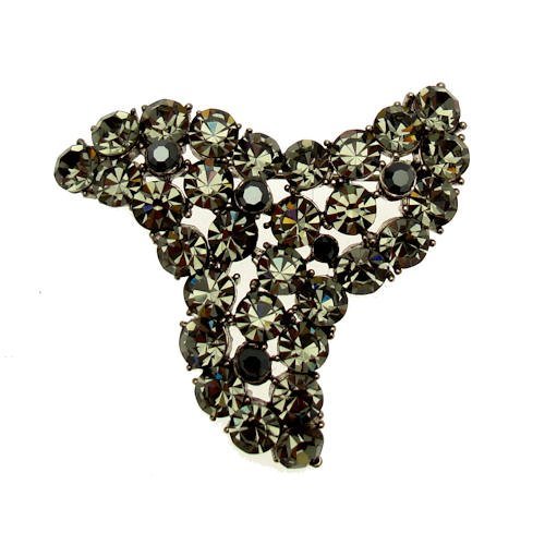 Acosta Jewellery - Black Diamond Swarovski Crystal Cluster Brooch