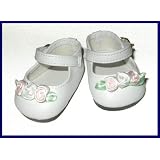 White Ankle Strap Mary Jane Doll Shoes Fit Bitty Baby and Terri Lee