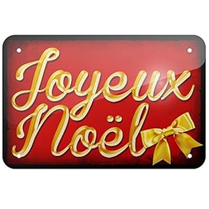 French christmas merry equatorial france canada guinea neonblond 8x12 metal sign Amazon.com: Metal Sign Merry Christmas in French from France, Canada, Equatorial Guinea, Small