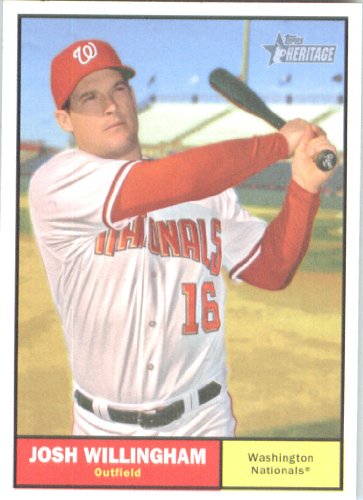 2010 Topps Heritage Baseball Card # 146 Josh Willingham - Washington Nationals - Mint Condition - MLB Trading Card Shipped In Protective ScrewDown Display Case!