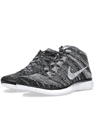 Shoes: Nike Mens Free Flyknit Chukka, BLACK/PURE PLATINUM-SL-DARK GREY, 8 M US - NIKE