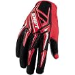 Shift Racing Assault Youth Boys MX/Off-Road/Dirt Bike Motorcycle Gloves w/ Free B&F Heart Sticker Bundle - Red
