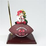 Nebraska Cornhuskers NCAA Mascot Desk Pen & Clock Set (6.5)
