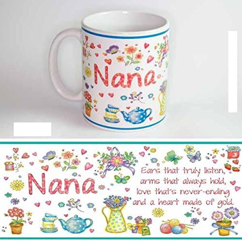 ARTIST DESIGNED COFFEE/TEA MUG - Art/Artwork Comes From A Collection Of Licensed Classic, Retro, Vintage, Antique And Original Designs - This "Nana" Mug Has A Lovely Sentiment About Being A Nana And A Great Decorative Theme - Perfect For A Delicious Cup Of Coffee, Tea, Hot Cocoa &amp; More! - Makes A Wonderful Gift!