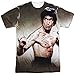 Bruce Lee Scratched Mens Short Sleeve 100% Poly Sublimation Crew Shirt