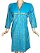 Gold Printed V-neck Sequins Work Cotton Yoga Kurti Tunic Top Blouse