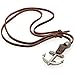 Regetta Jewelry Anchor Alloy Pendant Vintage Style Pendant Adjustable Leather Cord Necklace