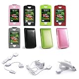 Apple iPhone Accessory Kit: Kroo Carrying Case for Apple iPhone + Apple iPhone Travel / Home Charger + Retractable USB 2.0 Data Sync Cable for Apple iPhone + Apple iPhone Car Charger Cigarette Lighter Adapter