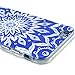 6 Case, iPhone 6 Case LUOLNH Blue Sunflower Pattern Clear TPU Silicone Gel Back Cover Skin Soft Case for iPhone 6 4.7 Inch