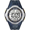 Timex Marathon T5K355 - Reloj de caballero de cuarzo, correa de resina color azul oscuro (con luz, cron�metro, alarma)