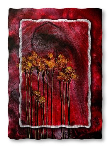 Megan Duncanson 'Towering Trees' Tree Landscape Contemporary Metal Wall Art, Abstract Home Décor, Modern Wall Sculpture