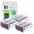 3x Lot de 5 Canon PGI-520 & CLI-521 (15 encres) Compatible Cartouches d'encre imprimante - noir / cyan / magenta / jaune pour Canon Pixma iP3600, iP4600, iP4700, MP540, MP550, MP560, MP620, MP630, MP640, MP980, MP990, MX860, MX870 (Contient: PGI-520BK, CLI-521BK, CLI-521C, CLI-521M, CLI-521Y)