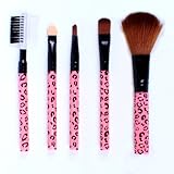 Ostart 5 Pcs Cosmetic Makeup Tool Brush Kit Travel Set - Pink