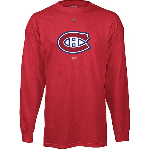 Reebok Montreal Canadiens Primary Logo Long Sleeve T-shirt - Montreal Canadiens Small