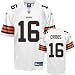 Joshua Cribbs Jersey: Reebok White Replica #16 Cleveland Browns Jersey - Medium
