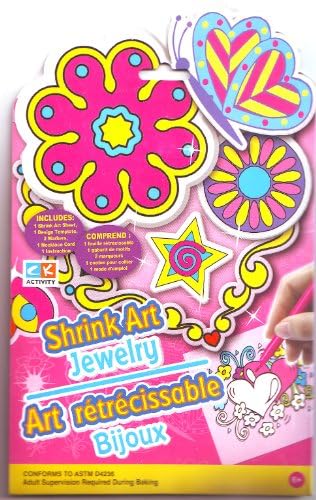 Crafts Shrink Art Hearts &amp; Flowers Jewelry Kit "Make Your Own Necklace"