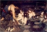 Art Print, Hylas and Nymphs by John William Waterhouse, Final Size: 40 in X 26.75 in