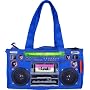 Loop NYC Audio Couture Deep Blue Boombox Bag with Speakers!
