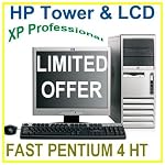 Fast HP DC7600 Desktop Computer Tower Pentium 4 HT 3.4Ghz 2gb 320gb DVDRW Monitor LCD 17'' 1706 Keyboard/Mouse included
