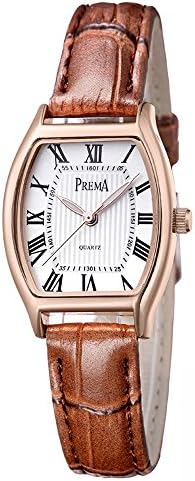 Tonneau watch female table retro belt fashion female table wrist - light coffee