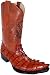 Pecos Bill Cognac Monster All-Over Hornback Crocodile With Huge Crocodile Tail And Crocodile Embroidered Design Boots