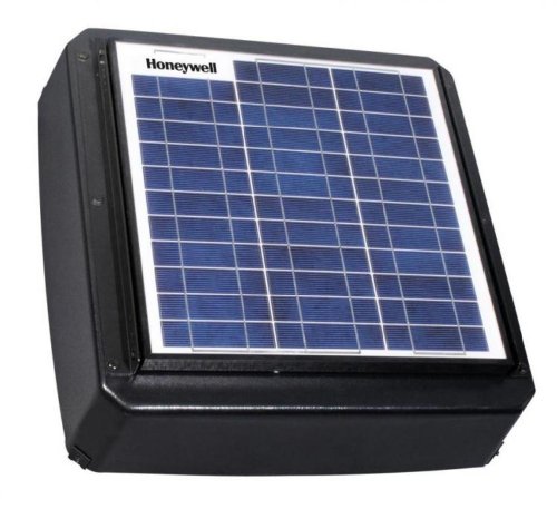 Honeywell 527S-HON-106-BLK Roof Mount Solar Powered Attic Fan, 20-Watt