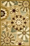 Central Oriental 8717BG58 Fusion Funky Flower Beige 5-Feet by 7-Feet 7-Inch Area Rug