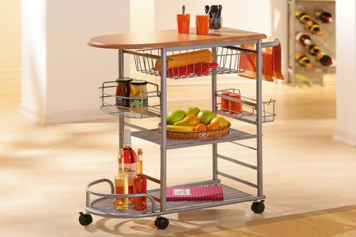 Links 99600180 ROLO Küchen-Trolly Buche MDF Metall 83x38x75 cm