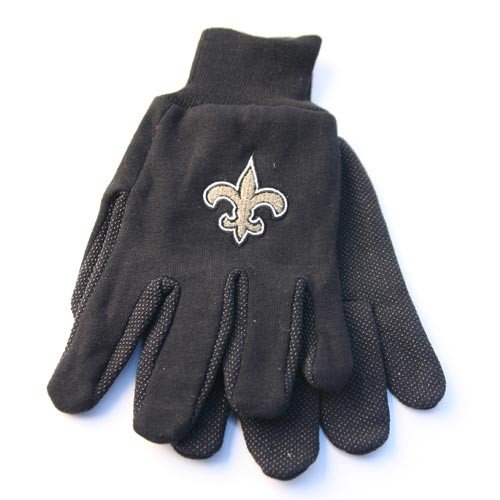 New Orleans Saints Solid Black Grip Sport Gloves