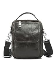 Apparel: Stepack Brand Fashion Casual Genuine Leather Bag Messenger Bag for Men Shoulder Bag (S)