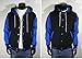 U World Men's Hoodie Cotton Baseball Varsity Jacket Blue