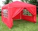 3x3mtr Red Pop Up Gazebo with Four Side Panels and Bag Image