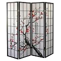 4 Panel Screen Plum Blossom - 70.5"