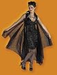 Purple Black Cape 58in Goth Gothic Cape