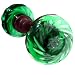 Antique Emerald Green Cut Glass Door Knob Vintage Reproduction Doorknobs