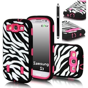Print Hard Soft High Impact Armor Case Combo for Samsung Galaxy S3