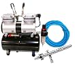 IWATA ECLIPSE HP-SBS .35MM AIRBRUSH KIT W/TC-196 TWIN TANK COMPRESSOR IWATA ECLIPSE HP-SBS .35MM AIRBRUSH KIT W/TC-196 TWIN TANK COMPRESSOR