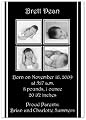 2 + 2 on Black & White Birth Announcements - Set of 20