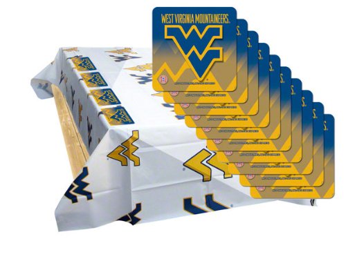 West Virginia Mountaineers Tablecloth Coaster Pack