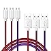 Micro USB Cables, Aupek 6ft(2m)Nylon Braided (3-Pack) For Samsung, HTC, NOKIA, Motorola, LG, Google Nexus, Blackberry and other Android Windows Phones (Red&Purple&Rose)