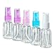 Miraclekoo Clear Plastic Fine Mist Spray Bottle Perfume Bottle,1 Ounce,5 Pack, Random Color