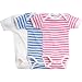 Under The Nile Unisex-baby Infant Babybodysuit With Short Sleeves, Wide Blue Stripe, 12-18 Months
