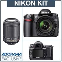 Nikon D80 10.2MP Digital SLR Camera Kit with 18-55mm f/3.5-5.6G AF-S DX VR & 55-200mm f/4-5.6G ED IF AF-S DX VR Nikkor Zoom Lenses