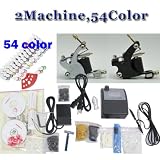 High Quality Complete Tattoo Kit removal 2 Machine 54 Color Ink Needle US Shipping