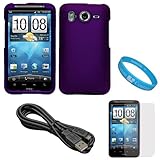 Purple Durable Protective Rubberized Crystal Hard Case Cover for AT&T Wirel ....