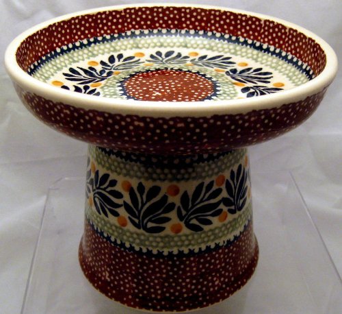 Polish Pottery Raised Stoneware Food Dish or Water Bowl  – Jungle Fever