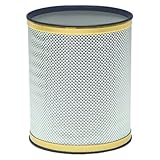 IMAGE OF Redmon R228-SV-GD Jewelry Round Wastebasket Trash Can