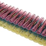 SOLOOP 絶縁圧着端子 端子セット ワイヤーコネクタ キット 300個入り 絶縁被覆つき 防水型 自動車 22-10AWG 各サイズ 赤青黄