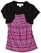 Amy Byer Girls 2-6x 2 Fer Pin Tuck Print Top